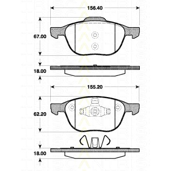 Слика на комплет феродо, дискови кочници TRISCAN 8110 50023 за Ford C-Max 2007 1.6 - 100 коњи бензин