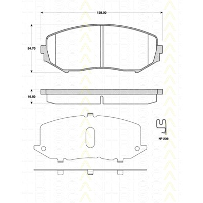 Слика на Комплет феродо, дискови кочници TRISCAN 8110 69018