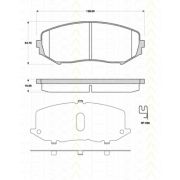 Слика 1 $на Комплет феродо, дискови кочници TRISCAN 8110 69018