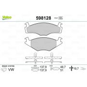 Слика 1 на комплет феродо, дискови кочници VALEO 598128