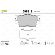 Слика 1 на комплет феродо, дискови кочници VALEO 598819