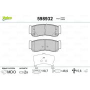 Слика 1 $на Комплет феродо, дискови кочници VALEO 598932