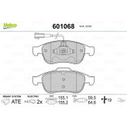 Слика 1 на комплет феродо, дискови кочници VALEO 601068