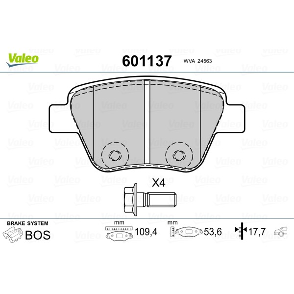 Слика на комплет феродо, дискови кочници VALEO 601137 за Audi A1 (8X1) 2.0 TDI - 143 коњи дизел