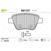 Слика 1 на комплет феродо, дискови кочници VALEO 601137