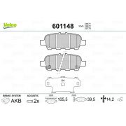 Слика 1 на комплет феродо, дискови кочници VALEO 601148