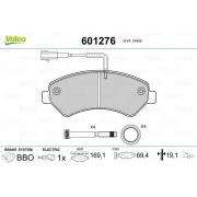 Слика 1 на комплет феродо, дискови кочници VALEO 601276