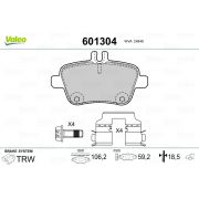 Слика 1 на комплет феродо, дискови кочници VALEO 601304