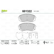 Слика 1 на комплет феродо, дискови кочници VALEO 601322