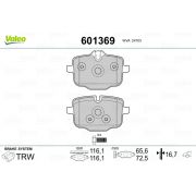 Слика 1 на комплет феродо, дискови кочници VALEO 601369