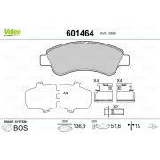 Слика 1 на комплет феродо, дискови кочници VALEO 601464