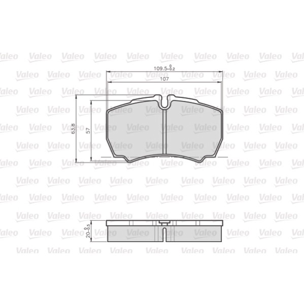 Слика на Комплет феродо, дискови кочници VALEO 872123