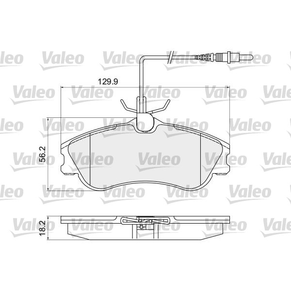 Слика на комплет феродо, дискови кочници VALEO 872124 за Peugeot Partner Van (5) 1.8 D - 58 коњи дизел