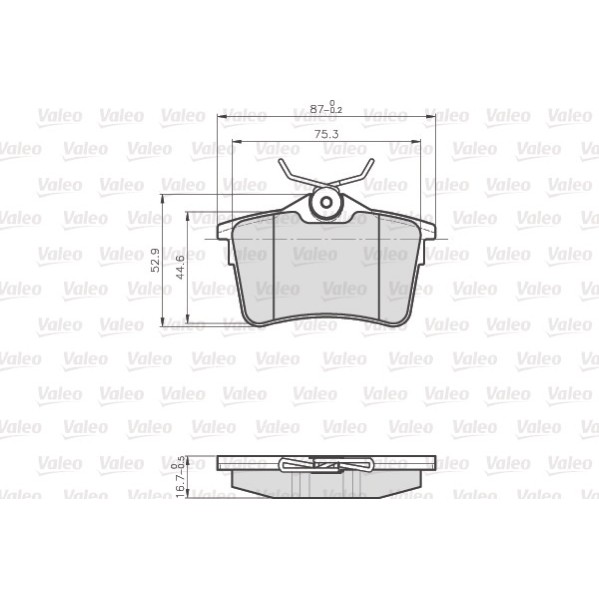 Слика на Комплет феродо, дискови кочници VALEO 872765