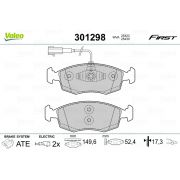 Слика 1 на комплет феродо, дискови кочници VALEO FIRST 301298