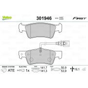 Слика 1 на комплет феродо, дискови кочници VALEO FIRST 301946