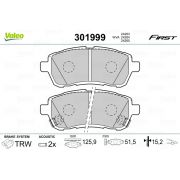 Слика 1 на комплет феродо, дискови кочници VALEO FIRST 301999