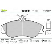 Слика 1 на комплет феродо, дискови кочници VALEO FIRST 302011