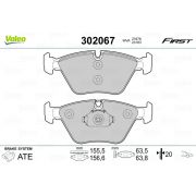 Слика 1 на комплет феродо, дискови кочници VALEO FIRST 302067