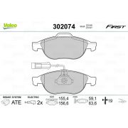 Слика 1 $на Комплет феродо, дискови кочници VALEO FIRST 302074