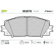 Слика 1 $на Комплет феродо, дискови кочници VALEO FIRST 302076