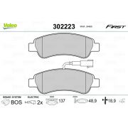 Слика 1 на комплет феродо, дискови кочници VALEO FIRST 302223