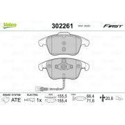 Слика 1 $на Комплет феродо, дискови кочници VALEO FIRST 302261