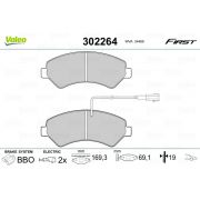 Слика 1 на комплет феродо, дискови кочници VALEO FIRST 302264