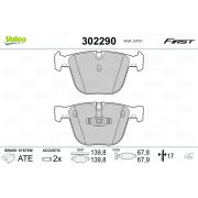 Слика 1 на комплет феродо, дискови кочници VALEO FIRST 302290