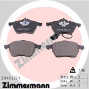 Слика 1 $на Комплет феродо, дискови кочници ZIMMERMANN 21849.200.1