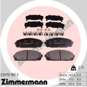 Слика 1 $на Комплет феродо, дискови кочници ZIMMERMANN 22070.180.2