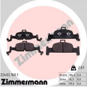 Слика 1 на комплет феродо, дискови кочници ZIMMERMANN 22402.160.1