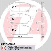 Слика 1 $на Комплет феродо, дискови кочници ZIMMERMANN 23178.160.1