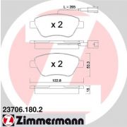 Слика 1 $на Комплет феродо, дискови кочници ZIMMERMANN 23706.180.2