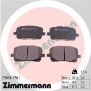 Слика 1 $на Комплет феродо, дискови кочници ZIMMERMANN 23836.170.1