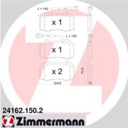 Слика 1 $на Комплет феродо, дискови кочници ZIMMERMANN 24162.150.2