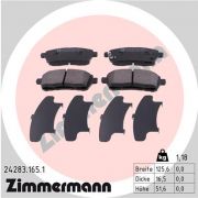 Слика 1 $на Комплет феродо, дискови кочници ZIMMERMANN 24283.165.1