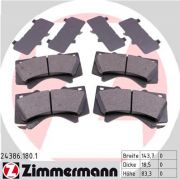 Слика 1 $на Комплет феродо, дискови кочници ZIMMERMANN 24386.180.1