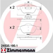 Слика 1 на комплет феродо, дискови кочници ZIMMERMANN 24535.180.1