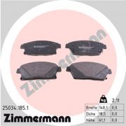 Слика 1 $на Комплет феродо, дискови кочници ZIMMERMANN 25034.185.1