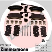 Слика 1 на комплет феродо, дискови кочници ZIMMERMANN 25987.200.2