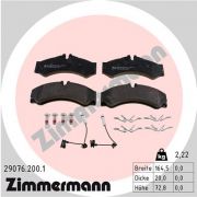 Слика 1 на комплет феродо, дискови кочници ZIMMERMANN 29076.200.1