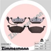 Слика 1 на комплет феродо, дискови кочници ZIMMERMANN rd:z 23131.995.1