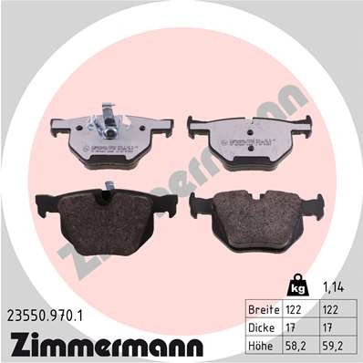 Слика на Комплет феродо, дискови кочници ZIMMERMANN rd:z 23550.970.1