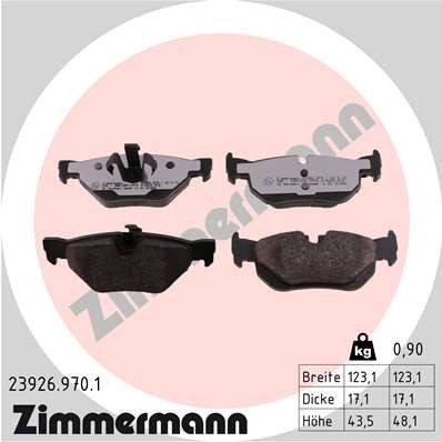 Слика на комплет феродо, дискови кочници ZIMMERMANN rd:z 23926.970.1 за BMW X1 E84 xDrive 23 d - 204 коњи дизел