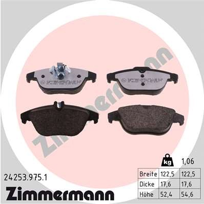 Слика на Комплет феродо, дискови кочници ZIMMERMANN rd:z 24253.975.1