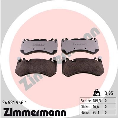 Слика на комплет феродо, дискови кочници ZIMMERMANN rd:z 24681.966.1 за Mercedes C-class Estate (s204) C 63 AMG (204.277) - 487 коњи бензин