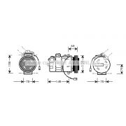 Слика 1 $на Компресор за клима AVA QUALITY COOLING AIAK011