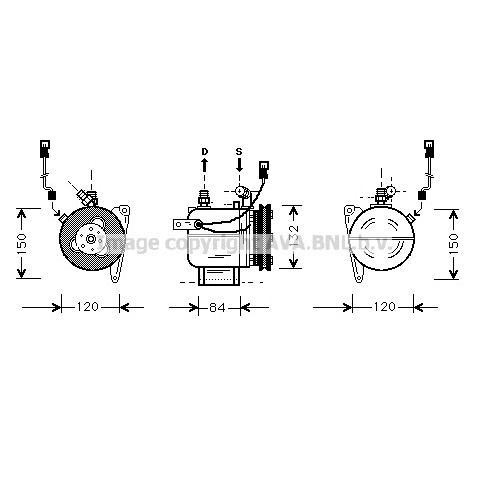 Слика на Компресор за клима AVA QUALITY COOLING BWK049