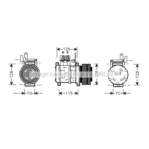 Слика на Компресор за клима AVA QUALITY COOLING BWK073 за BMW 8 Coupe E31 850 i,Ci - 300 коњи бензин